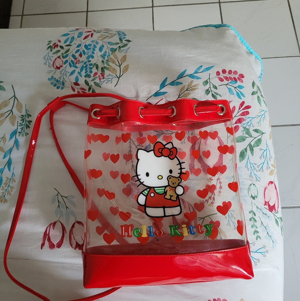 Hello kitty transparent book bag